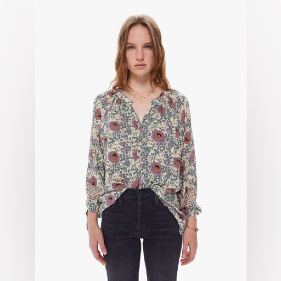 Natalie Martin Renata Top In Vintage Flower Lavender S